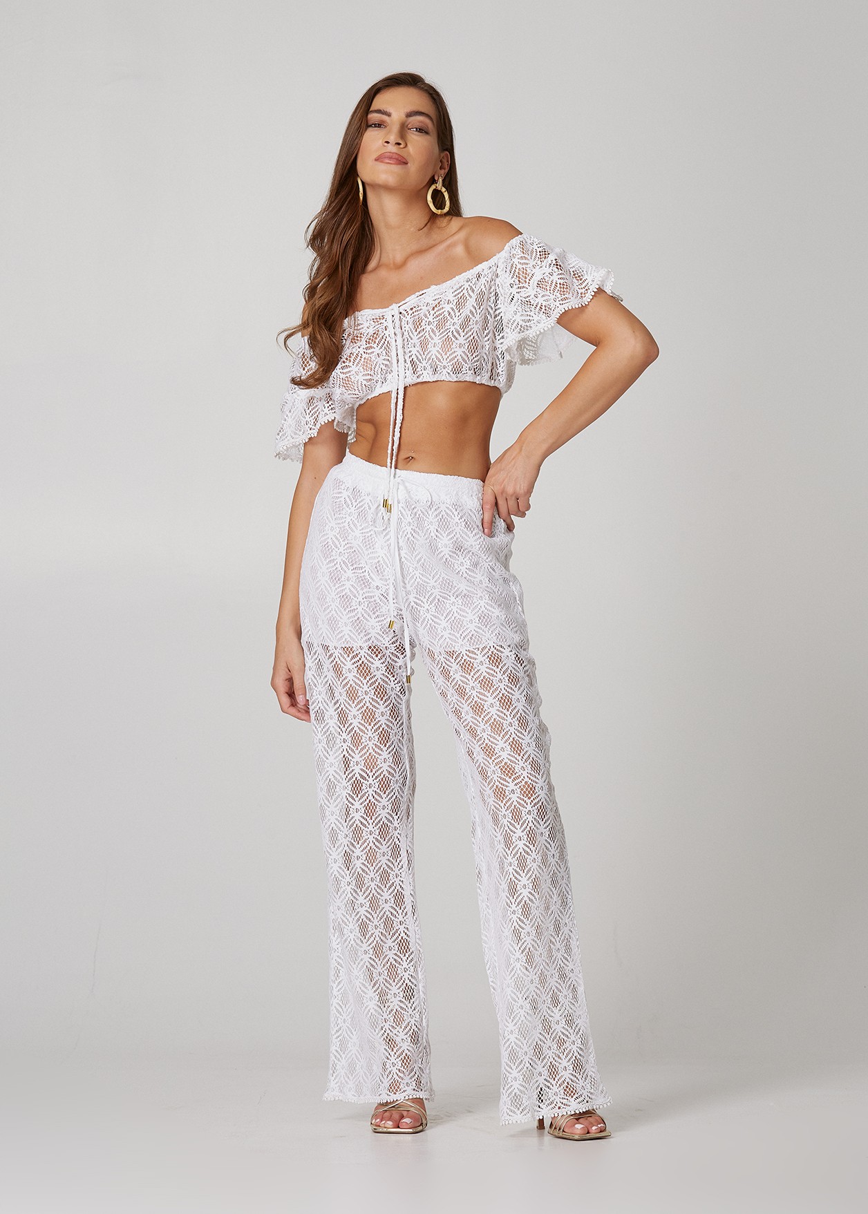 MIKAYLA LACE TROUSERS  Final saleno returns or refunds  Empowa Clothing